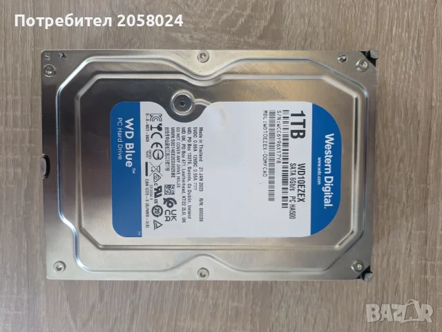 Твърд диск 1TB WD Blue PC WD10EZEX SATA 6Gb/s 7200rpm 64MB