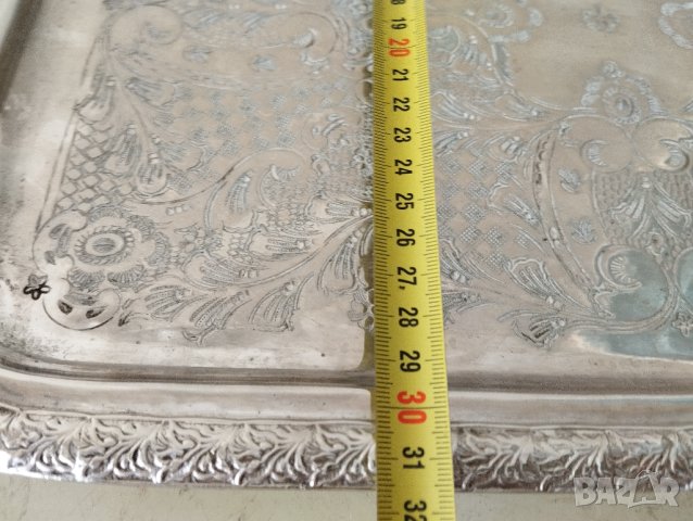 посребрен месингов поднос,табла, снимка 3 - Други ценни предмети - 42111020