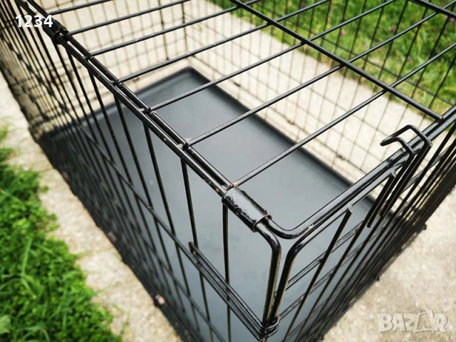 транспортна клетка метална сгъваема 92x58x63см за куче, стационар, снимка 7 - За кучета - 54015155