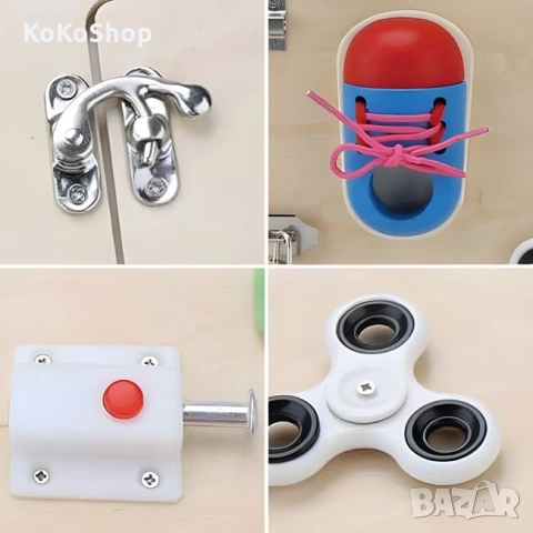 Дървена образователна дъска "Монтесори", снимка 3 - Образователни игри - 52433833