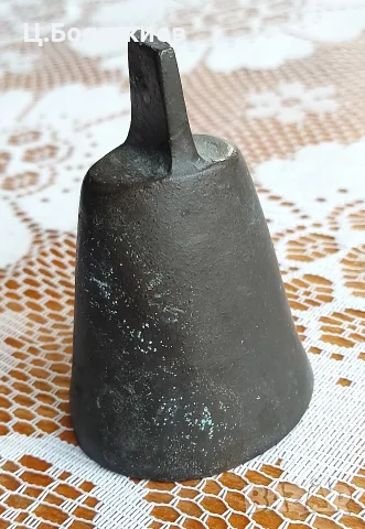 Стар бронзов чан, цвънец, 6 см