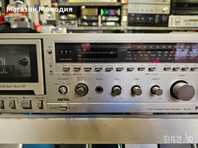 Винтидж ресийвър Panasonic SG-60 + касетен дек в едно. Hi-Fi Cassette Deck Receiver, снимка 4 - Ресийвъри, усилватели, смесителни пултове - 52387478