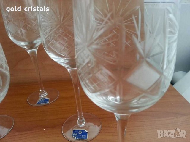 Кристални чаши , снимка 6 - Антикварни и старинни предмети - 30375671