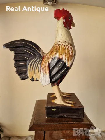 Страхотна голяма антикварна фигура статуетка Папие Маше , снимка 2 - Статуетки - 50304399