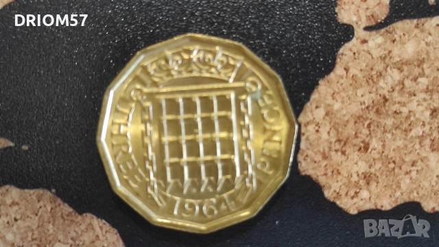 Монети Великобритания-5 бр.› Кралица Елизабет II (1963-1967), снимка 3 - Нумизматика и бонистика - 51474770