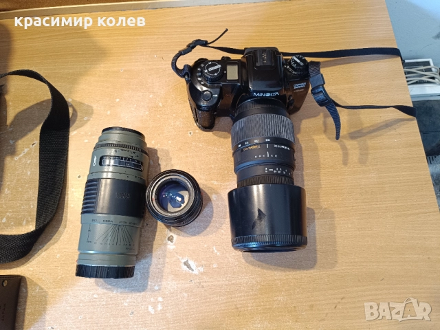 фотоапарат "Minolta DYNAX 600SI"+2 обектива и чанта., снимка 3 - Фотоапарати - 51460517