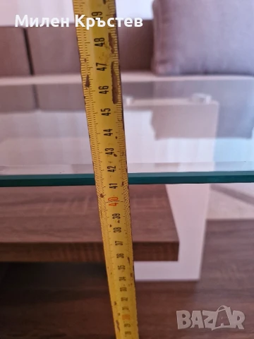 Холна масичка от стъкло и дърво., снимка 6 - Маси - 51014092