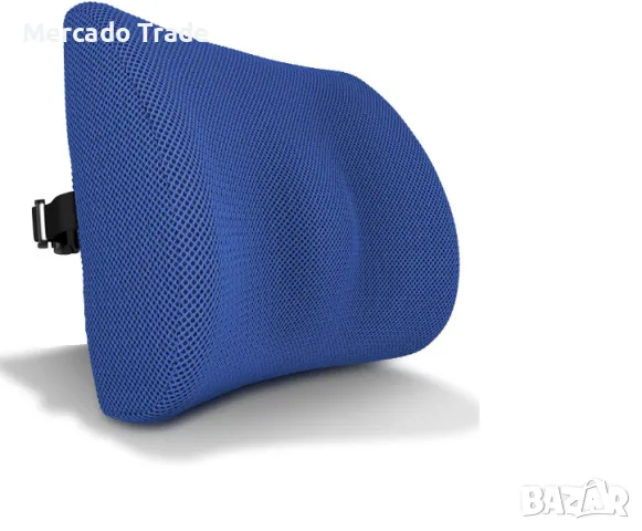 Ортопедична възглавница Mercado Trade, За лумбална опора с охлаждащ гел, Синя, снимка 5 - Възглавници - 48875435