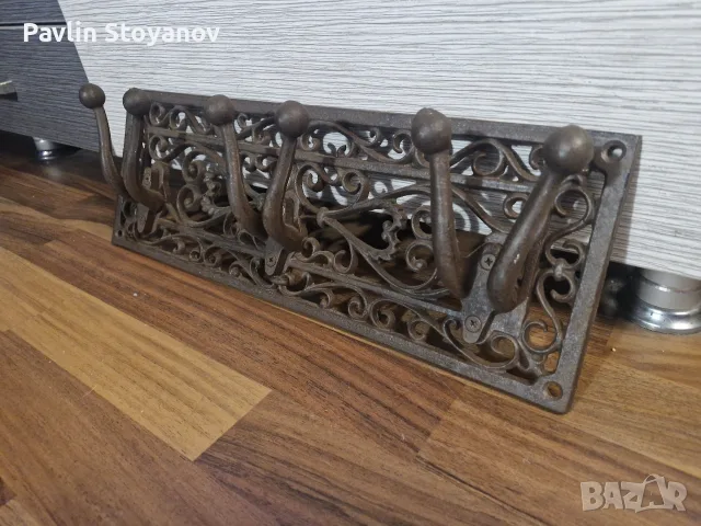 Старинна чугунена закачалка , снимка 4 - Антикварни и старинни предмети - 56438478