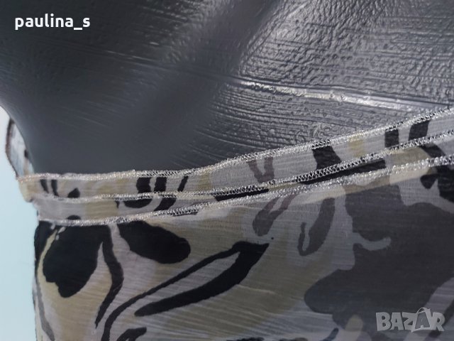 Японска коприна - рокля със сребристи декорации във флорален принт "EKseption"/ японска коприна, снимка 9 - Рокли - 29698288