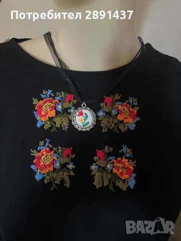 Колие ръчна бродерия 15 €, снимка 6 - Бижутерийни комплекти - 56090336