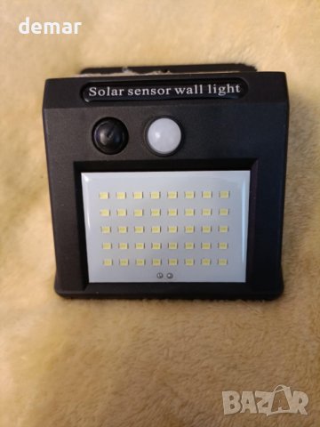 Соларни охранителни светлини, Сензор за движение, IP 65, 40LED, 6 броя, снимка 8 - Соларни лампи - 42835845