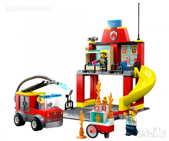 LEGO® City Fire 60375 - Пожарна команда и пожарникарски камион, снимка 3 - Конструктори - 39431123