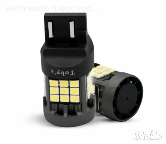 Комплект LED габаритни крушки за кола T20 W21/5W Canbus, 12V, 6000K