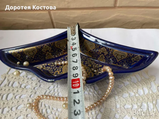 Красива порцеланова кутия за бижута , снимка 12 - Антикварни и старинни предмети - 49327928