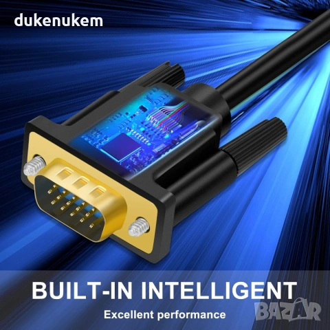 HDMI към VGA кабел  – 1080p Full HD, 5 м, снимка 6 - Кабели и адаптери - 53257865