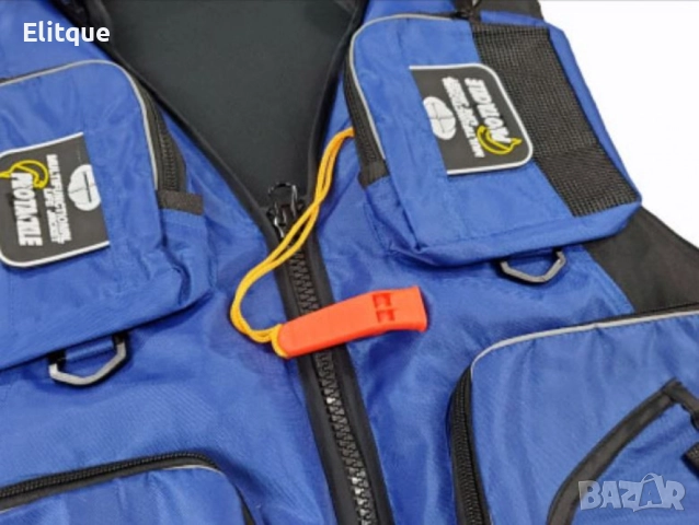 Рибарска плуваща жилетка с яка, снимка 2 - Друга електроника - 52852426