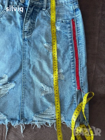 Дънкова пола , снимка 4 - Поли - 50671949