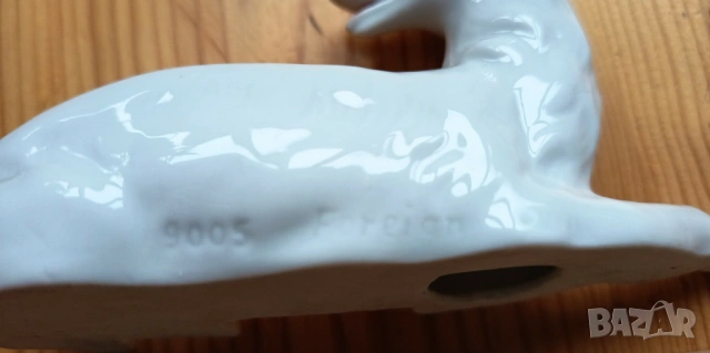 Порцеланова фигура на руски вълкодав (борзой), снимка 4 - Колекции - 53224316