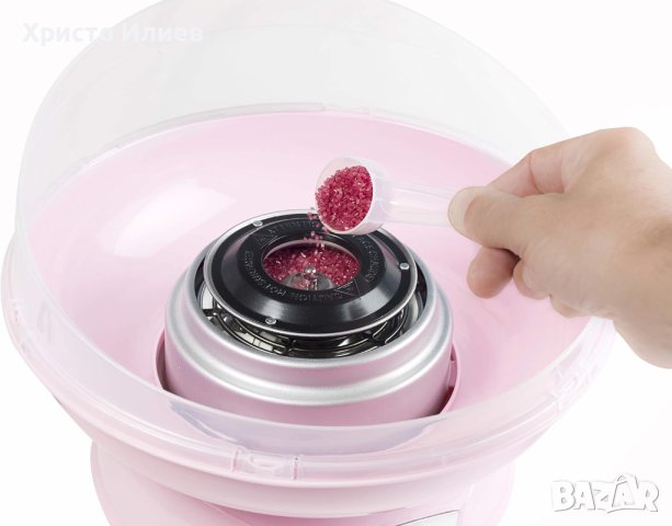 Bestron Уред за правене на памук Машина за захарен памук 420W, розова, снимка 3 - Други - 42699304