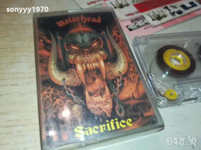 MOTORHEAD SACRIFICE-AUDIO TAPE 3012241442, снимка 10 - Аудио касети - 48498214