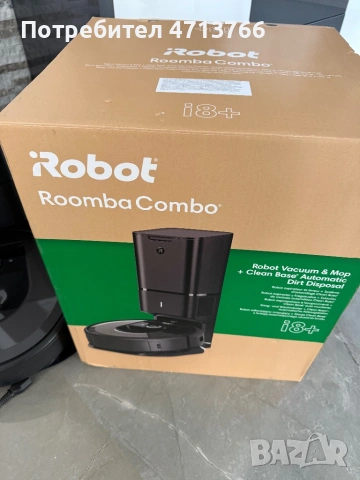 Прахосмукачка-робот IROBOT Roomba Combo I8+ 857840, 0.27l, 14.4v, снимка 7 - Прахосмукачки - 53155449