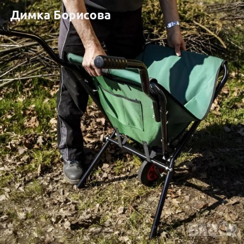 Сгъваема градинска количка с голям капацитет – лека, здрава и компактна за съхранение, снимка 4 - Градински инструменти - 53035748