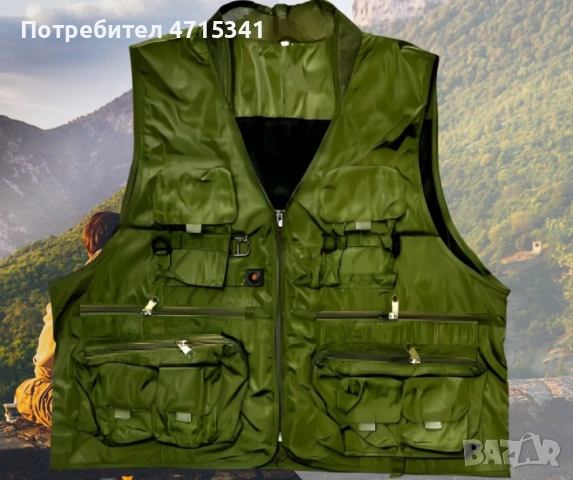 Рибарска жилетка,много джобове,2XL / 3XL