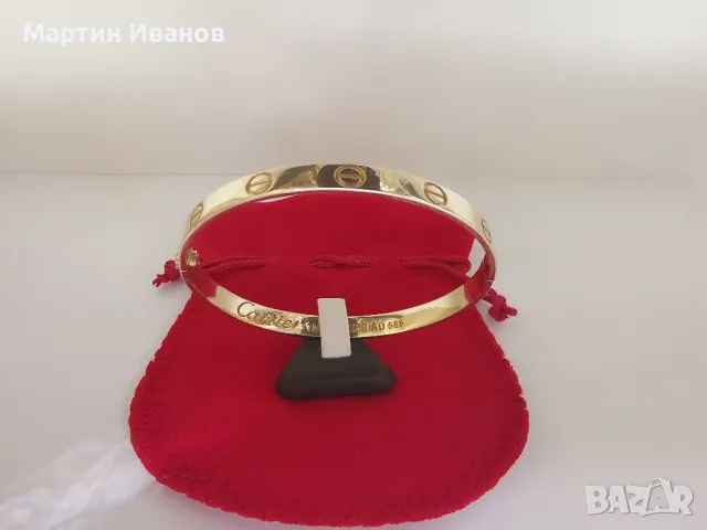 Златна гривна плътна елипса , снимка 5 - Гривни - 48906330