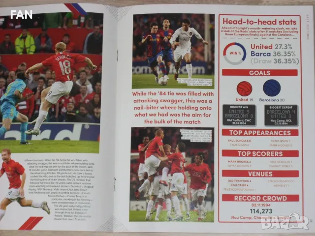 Манчестър Юнайтед - Барселона футболна програма Шампионска лига 2018/19 Лионел Меси, Луис Суарес, снимка 10 - Фен артикули - 47748732