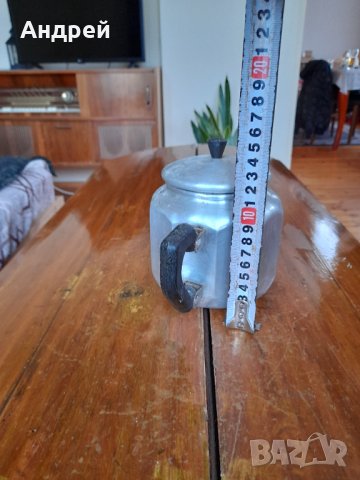 Стар алуминиев чайник #10, снимка 4 - Антикварни и старинни предмети - 37801313