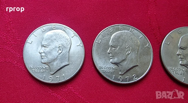Оригинална монета. САЩ. Долар. Един Американски долар .6 бройки различни години., снимка 5 - Нумизматика и бонистика - 47963131