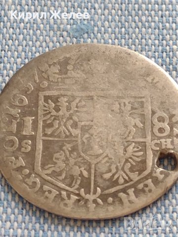 Сребърна монета 18 Гроша 1657г. Ян Казимир Полша 13608, снимка 10 - Нумизматика и бонистика - 42930051