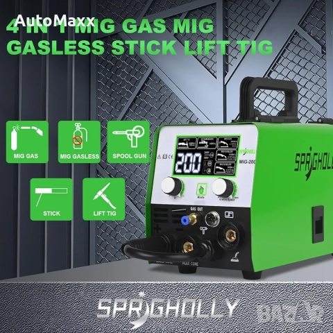 Телоподаващо 4в1 Mig 200 Sprigholly, снимка 3 - Други инструменти - 52970255