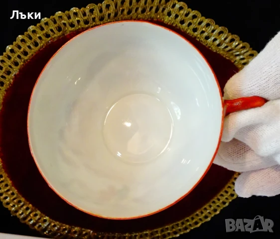 Чаша японски порцелан Kutani,яйчена черупка. , снимка 6 - Антикварни и старинни предмети - 51230385