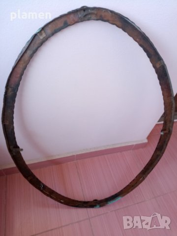 Стара медна рамка за огледало, снимка 4 - Антикварни и старинни предмети - 30538298