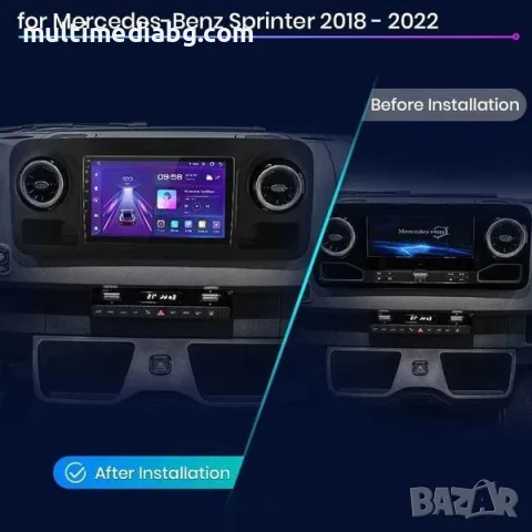 Mercedes Sprinter W907 от 2018г до 2022г Мултимедия Навигация Android, снимка 2 - Аксесоари и консумативи - 49844964