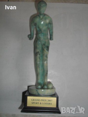 Мраморна Голяма Статуетка GRAND PRIX 2007 SPORT AND LOISIRS-24 см, снимка 3 - Статуетки - 39820704