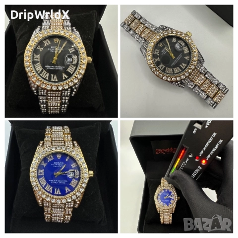 Rolex Datejust 40mm Мойсанит Диаманти Римски Циферблат Различни Модели, снимка 10 - Дамски - 52938615