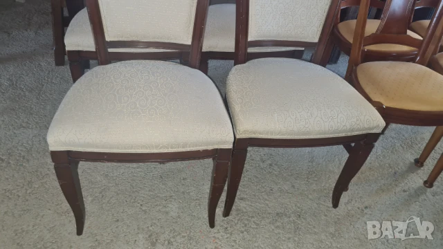 масивен стол с дамаска внос от Европа, снимка 3 - Столове - 50771077