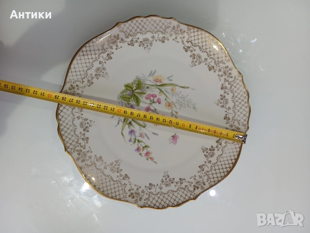 Порцеланова голяма баварска прекрасна чиния  , снимка 4 - Чинии - 52627601