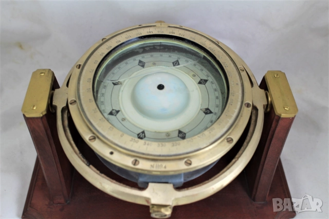 114 Компас магнитен, руски за морския търговски флот на СССР 60-те години, снимка 4 - Антикварни и старинни предмети - 51210016