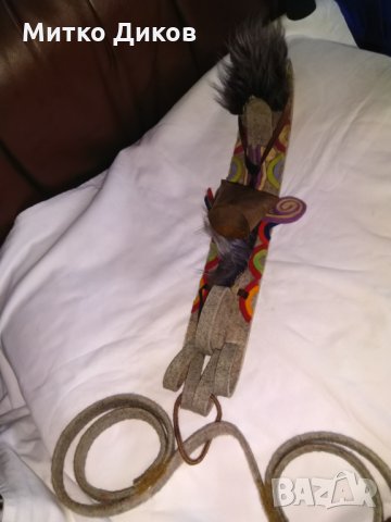 Кукерска маска с камбанка-височина 59см, снимка 2 - Декорация за дома - 29501517