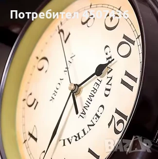 Двустранен водоустойчив стенен часовник, ретро стенен часовник от ковано желязо, безшумен, снимка 8 - Декорация за дома - 51167345