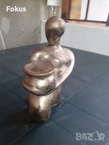 Невероятна метална статуетка фигура пластика, снимка 2 - Антикварни и старинни предмети - 50941616