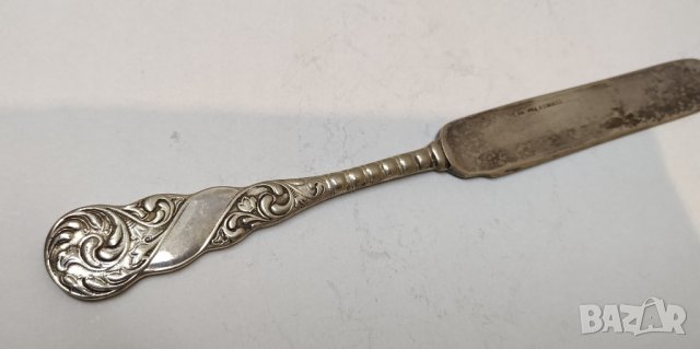 Сребърен нож, снимка 4 - Антикварни и старинни предмети - 29865784