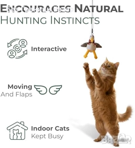 Нова Автоматична играчка за котки против скука с движение USB зареждане, снимка 4 - За котки - 52877316