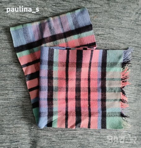 Винтидж / пет (5) броя Зимни Шалове от Вълна и Кашмир / различни видове , снимка 10 - Шалове - 44175076