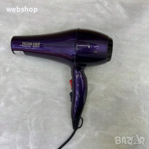 Мощен сешоар NOVA 5000W за бързо и лесно сушене на коса, снимка 2 - Сешоари - 44612436