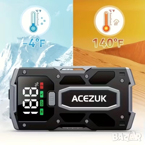 Jump Starter (бичѐ) - 12V/7000А бустер за подаване на ток и Power Bank , снимка 12 - Аксесоари и консумативи - 51944626